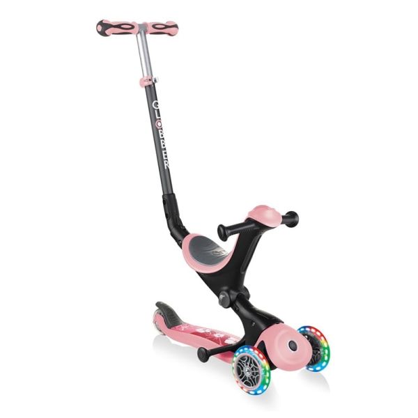 Детский самокат Globber Go Up Deluxe Fantasy Lights 647-211 пастельно-розовый
