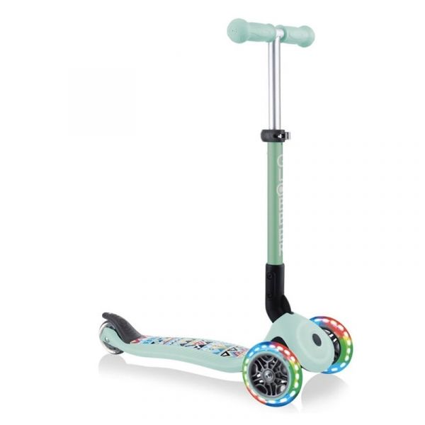 Детский самокат Globber Junior Foldable Fantasy Lights 433-206 мятный